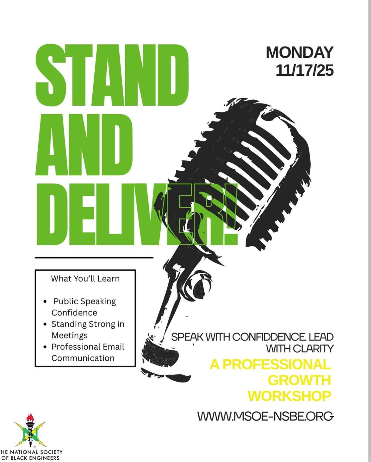NSBE Stand & Deliver Event